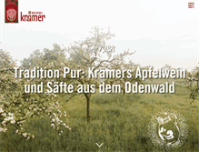 Tablet Screenshot of kelterei-kraemer.de